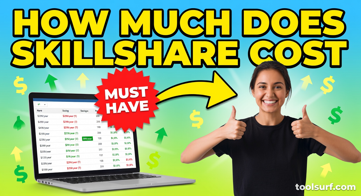 YouTube thumbnail style blog featured image, 16:9 landscape. Large bold yellow blocky text with blac