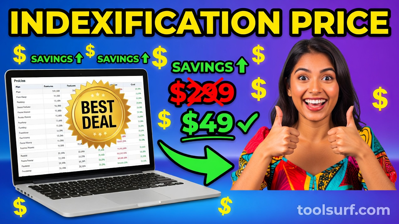 YouTube thumbnail style blog featured image, 16:9 landscape. Large bold yellow blocky text with blac