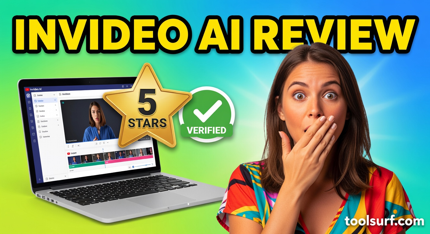 YouTube thumbnail style blog featured image, 16:9 landscape. Large bold yellow blocky text with blac