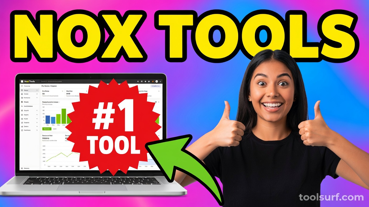 YouTube thumbnail style blog featured image, 16:9 landscape. Large bold yellow blocky text with blac