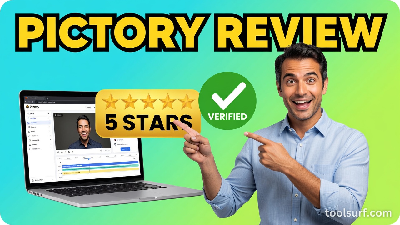 YouTube thumbnail style blog featured image, 16:9 landscape. Large bold yellow blocky text with blac