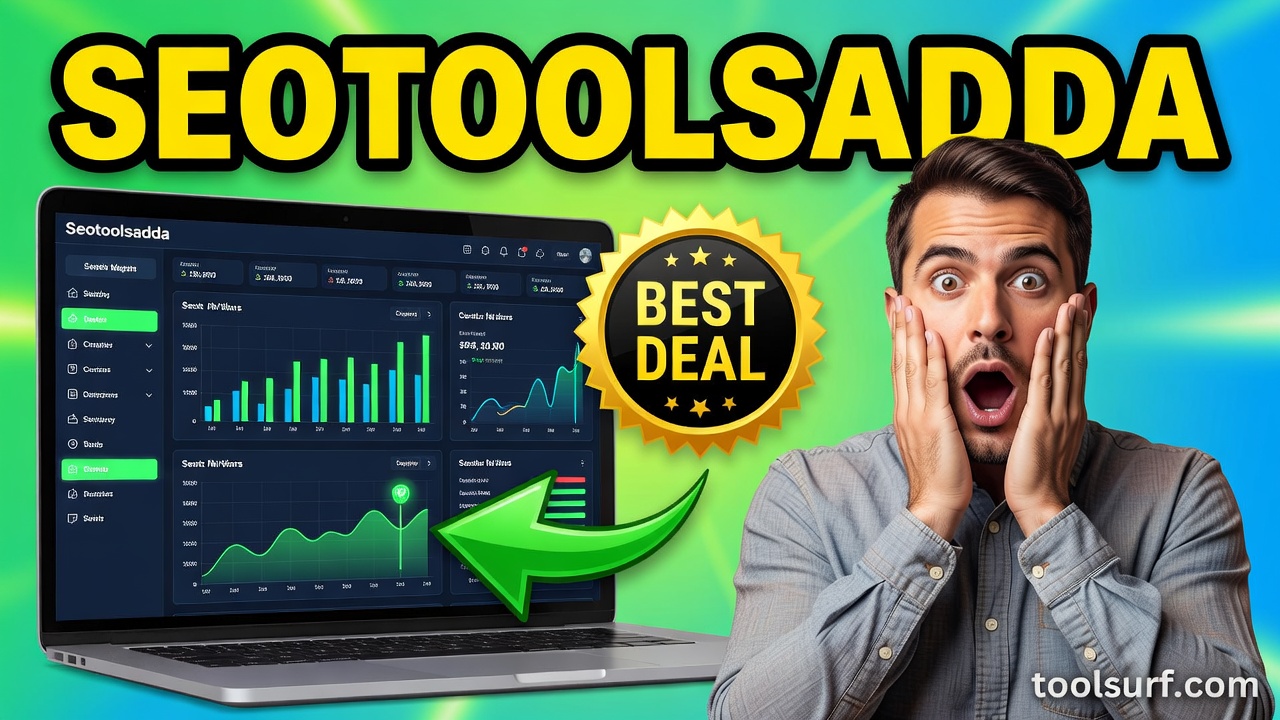 YouTube thumbnail style blog featured image, 16:9 landscape. Large bold yellow blocky text with blac