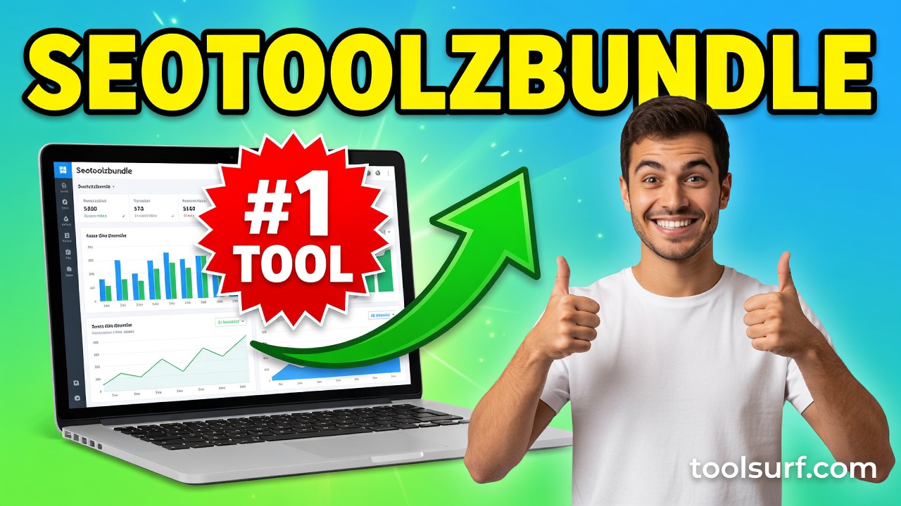 YouTube thumbnail style blog featured image, 16:9 landscape. Large bold yellow blocky text with blac