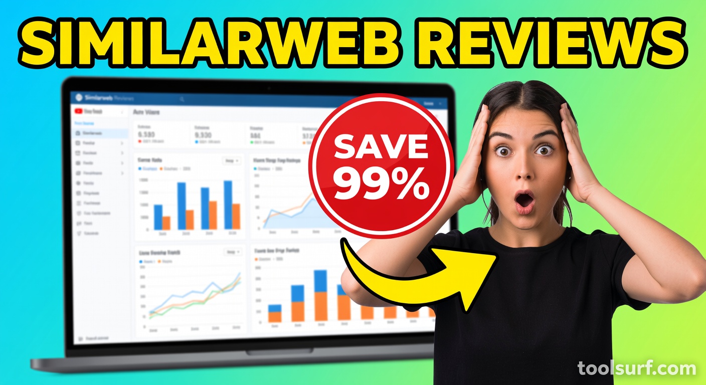 YouTube thumbnail style blog featured image, 16:9 landscape. Large bold yellow blocky text with blac
