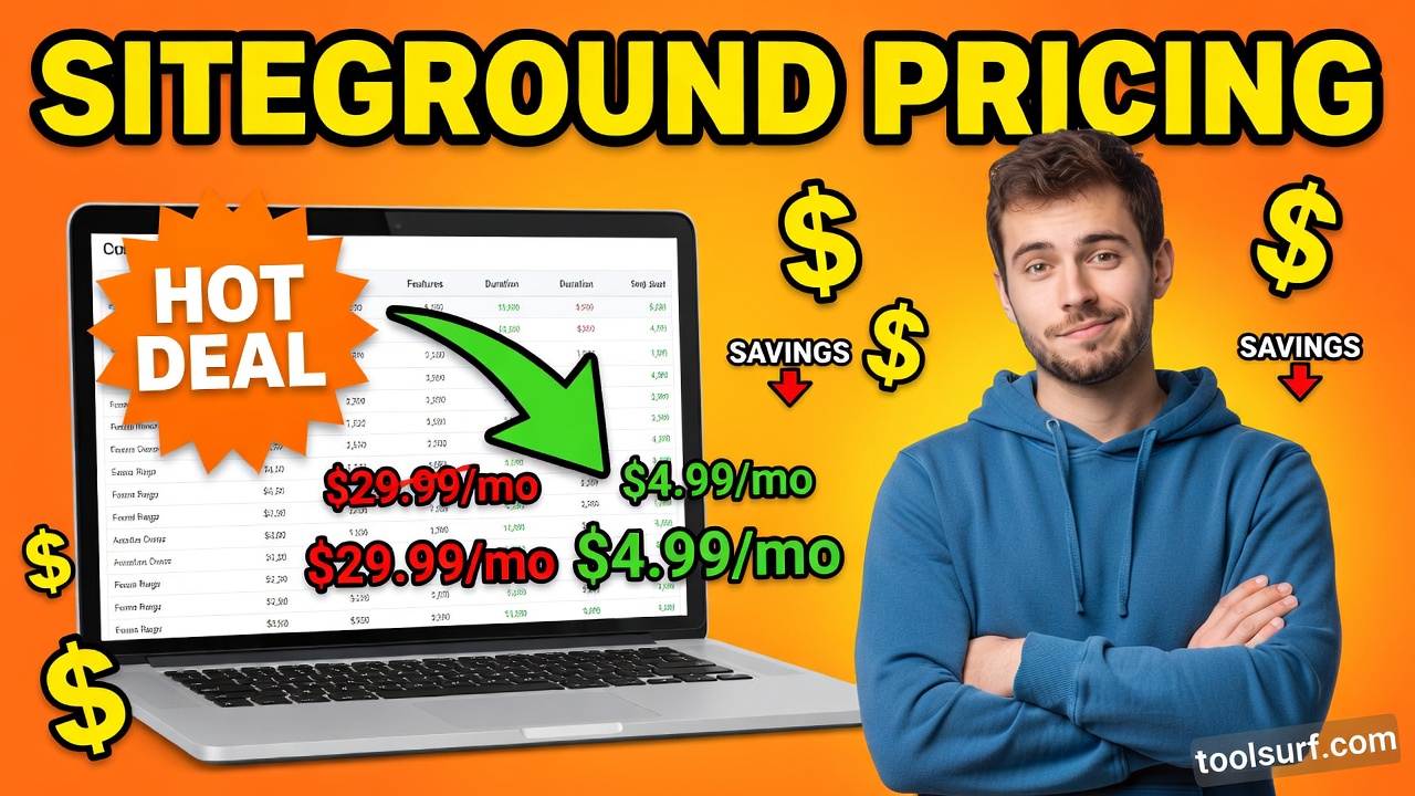 YouTube thumbnail style blog featured image, 16:9 landscape. Large bold yellow blocky text with blac