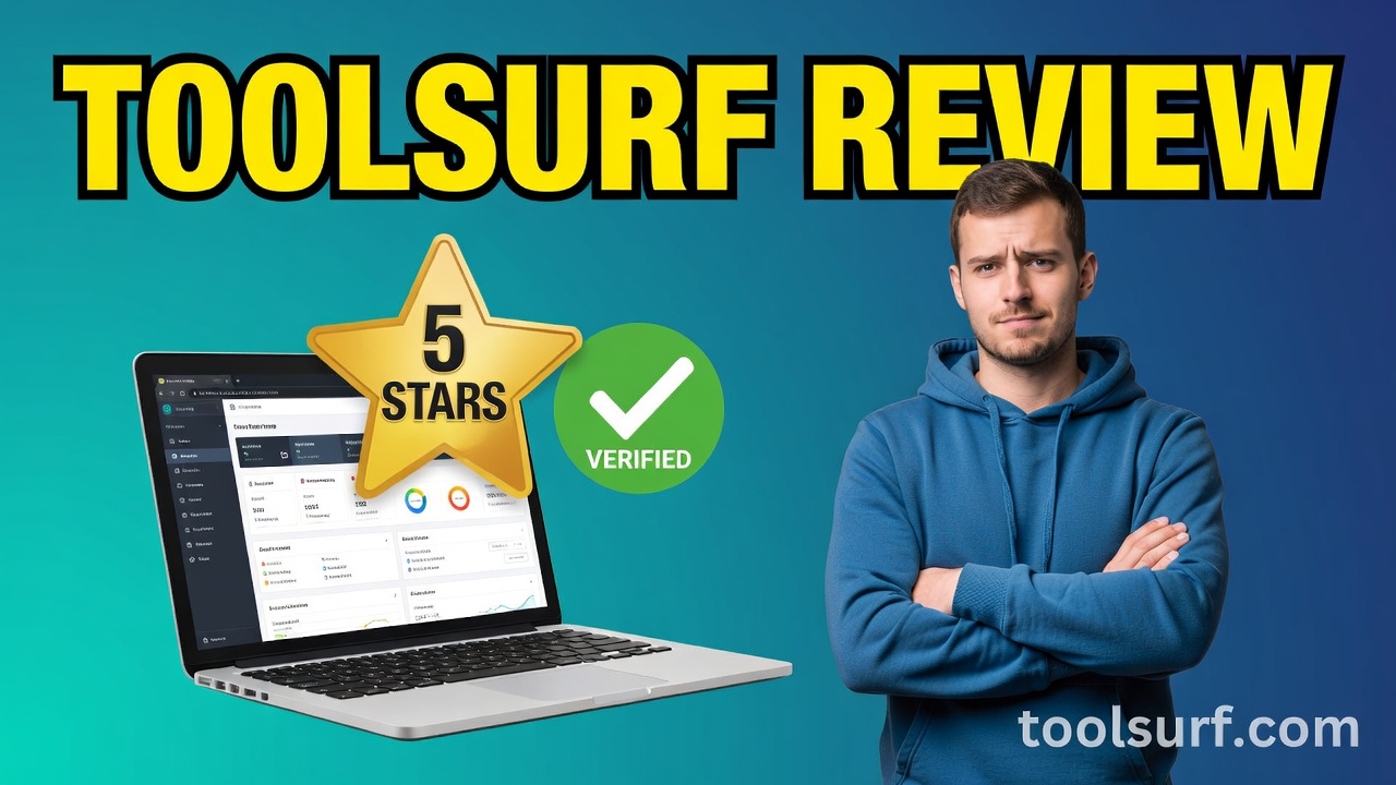 YouTube thumbnail style blog featured image, 16:9 landscape. Large bold yellow blocky text with blac