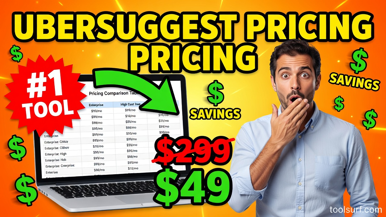 YouTube thumbnail style blog featured image, 16:9 landscape. Large bold yellow blocky text with blac