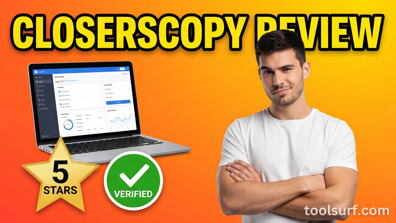 YouTube thumbnail style blog featured image, 16:9 landscape. Large bold yellow blocky text with blac