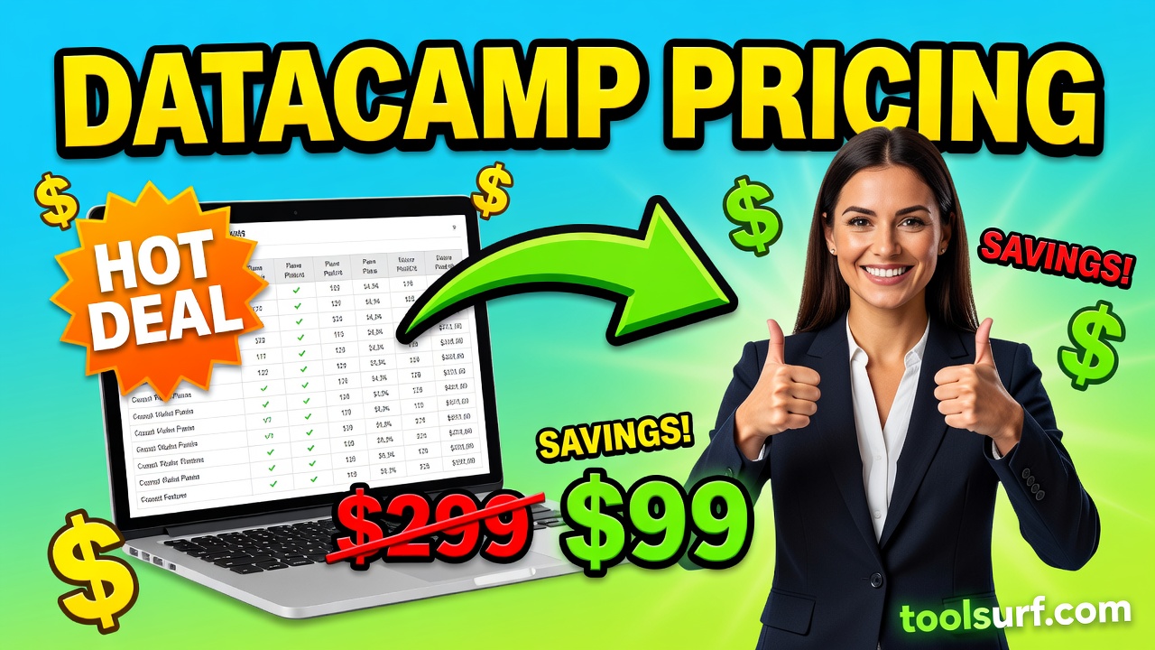 YouTube thumbnail style blog featured image, 16:9 landscape. Large bold yellow blocky text with blac