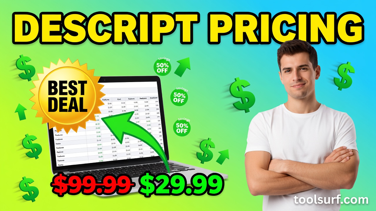 YouTube thumbnail style blog featured image, 16:9 landscape. Large bold yellow blocky text with blac