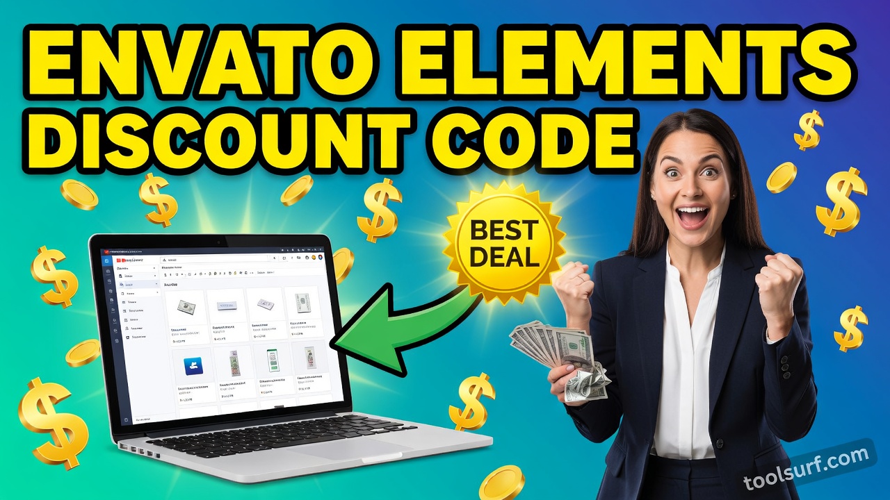YouTube thumbnail style blog featured image, 16:9 landscape. Large bold yellow blocky text with blac