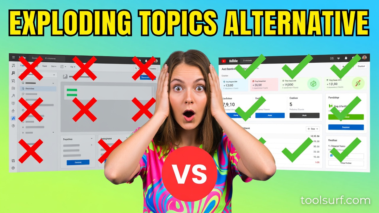 YouTube thumbnail style blog featured image, 16:9 landscape. Large bold yellow blocky text with blac