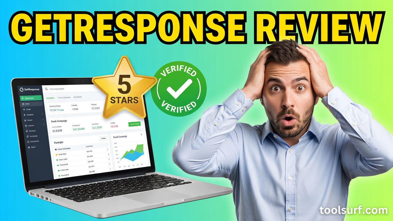 YouTube thumbnail style blog featured image, 16:9 landscape. Large bold yellow blocky text with blac