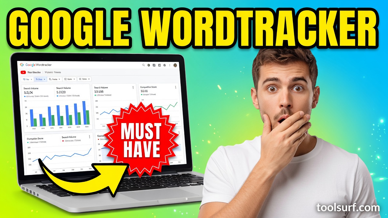 YouTube thumbnail style blog featured image, 16:9 landscape. Large bold yellow blocky text with blac