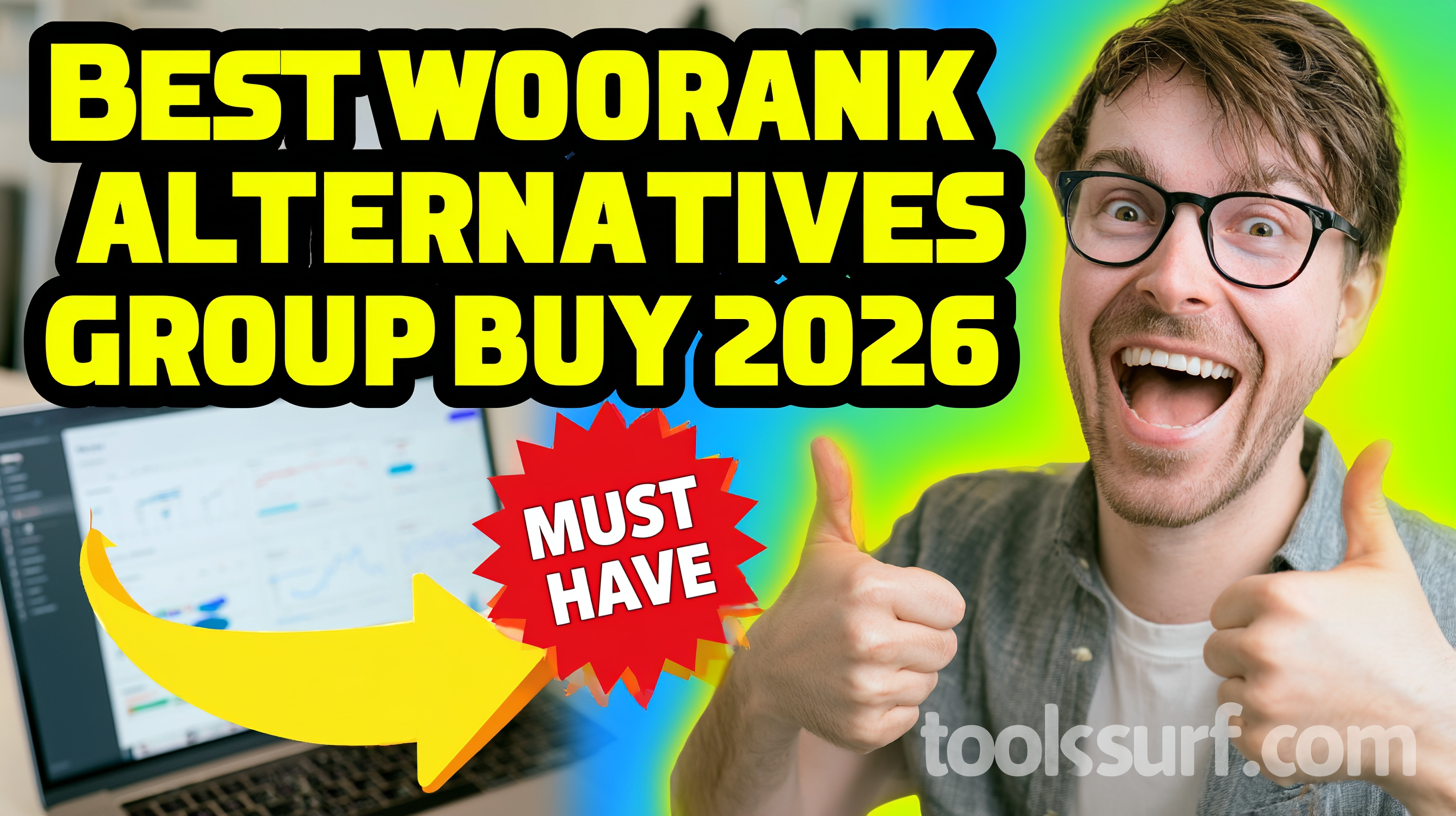 YouTube thumbnail style blog featured image, 16:9 landscape. Large bold yellow blocky text with blac
