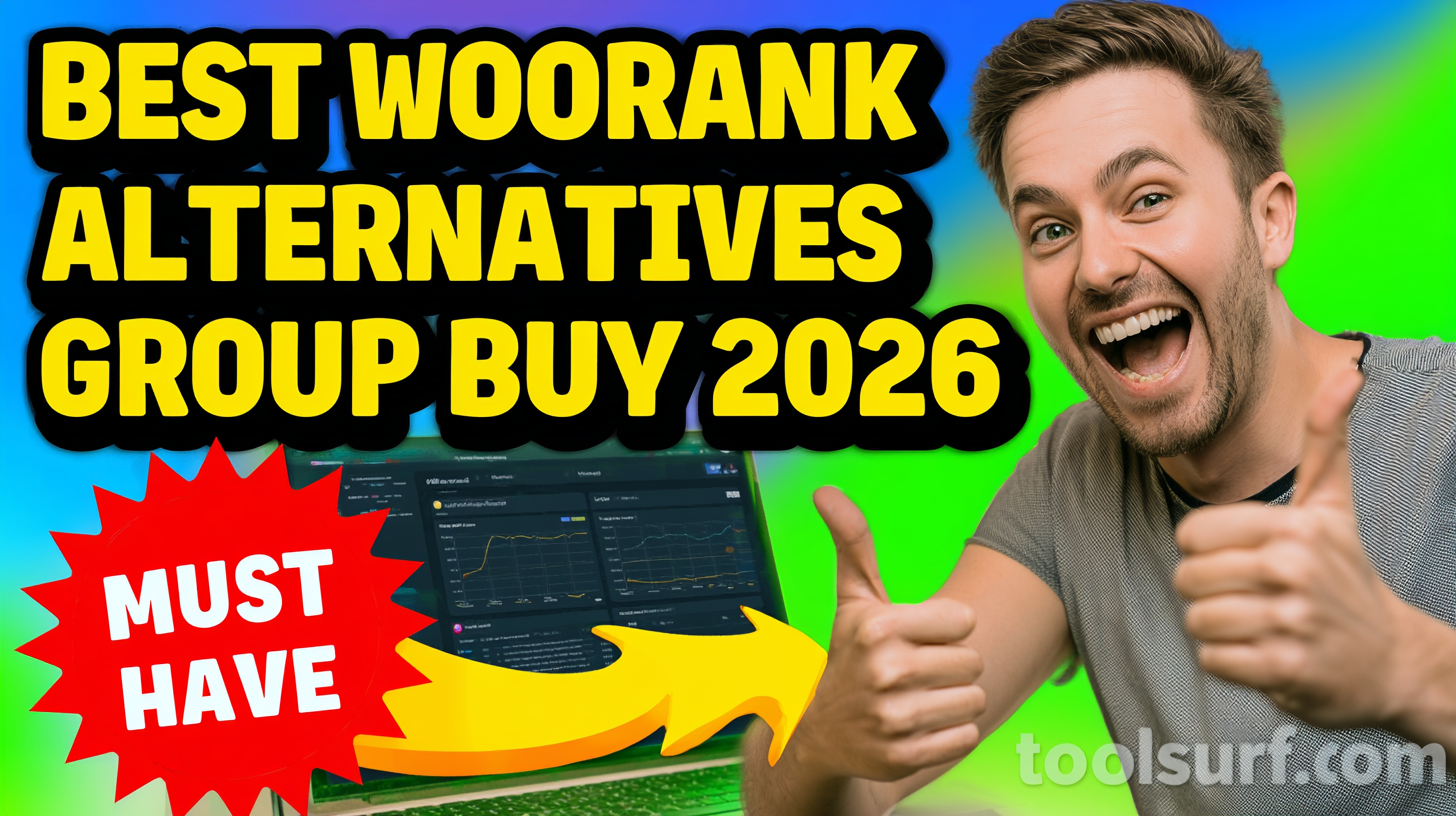 YouTube thumbnail style blog featured image, 16:9 landscape. Large bold yellow blocky text with blac