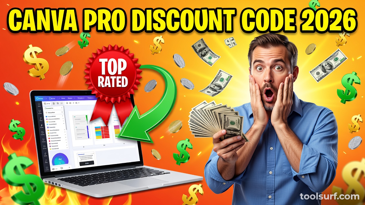 YouTube thumbnail style blog featured image, 16:9 landscape. Large bold yellow blocky text with blac