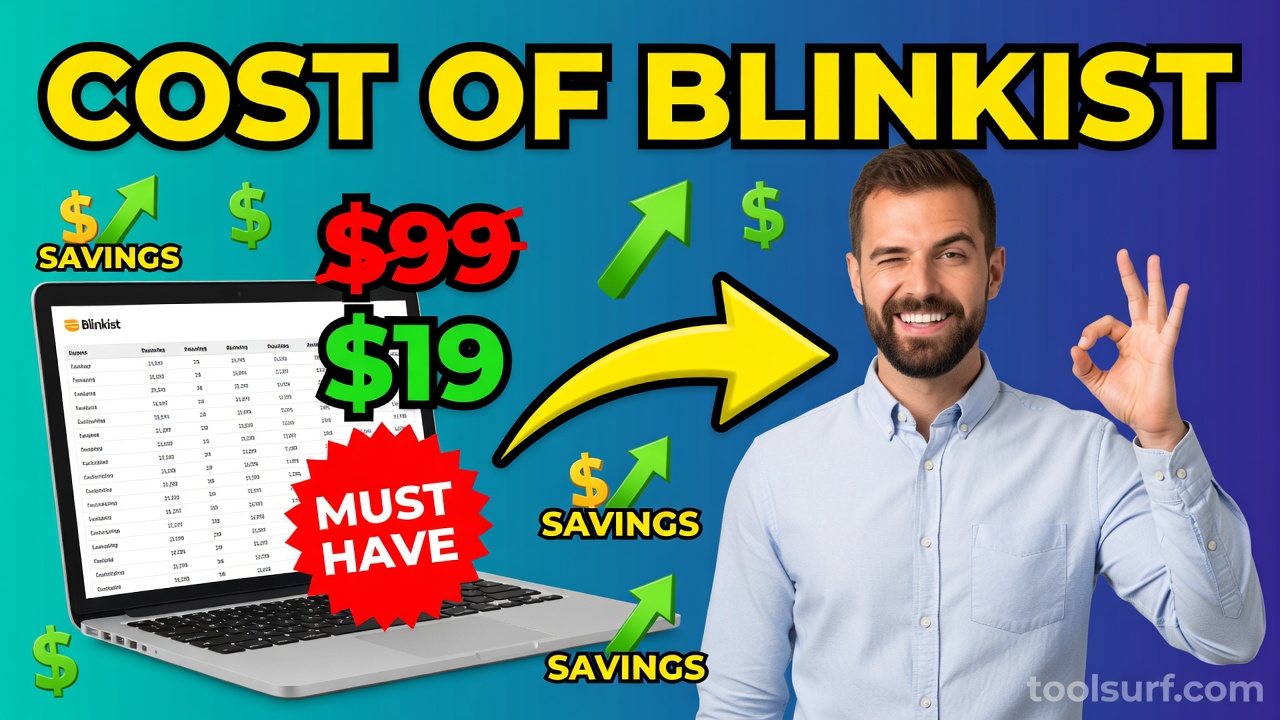 YouTube thumbnail style blog featured image, 16:9 landscape. Large bold yellow blocky text with blac