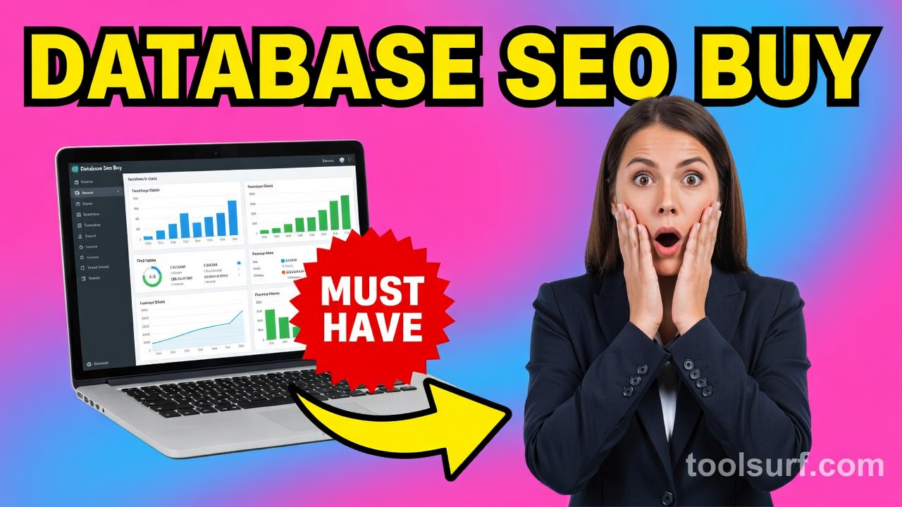 YouTube thumbnail style blog featured image, 16:9 landscape. Large bold yellow blocky text with blac