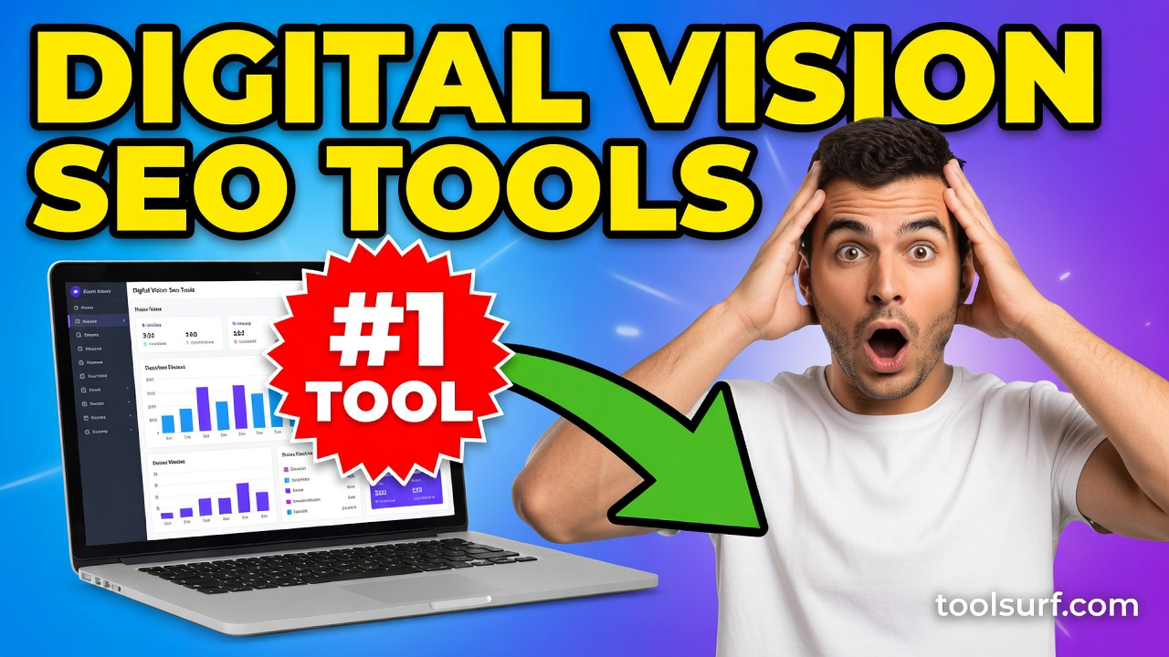 YouTube thumbnail style blog featured image, 16:9 landscape. Large bold yellow blocky text with blac