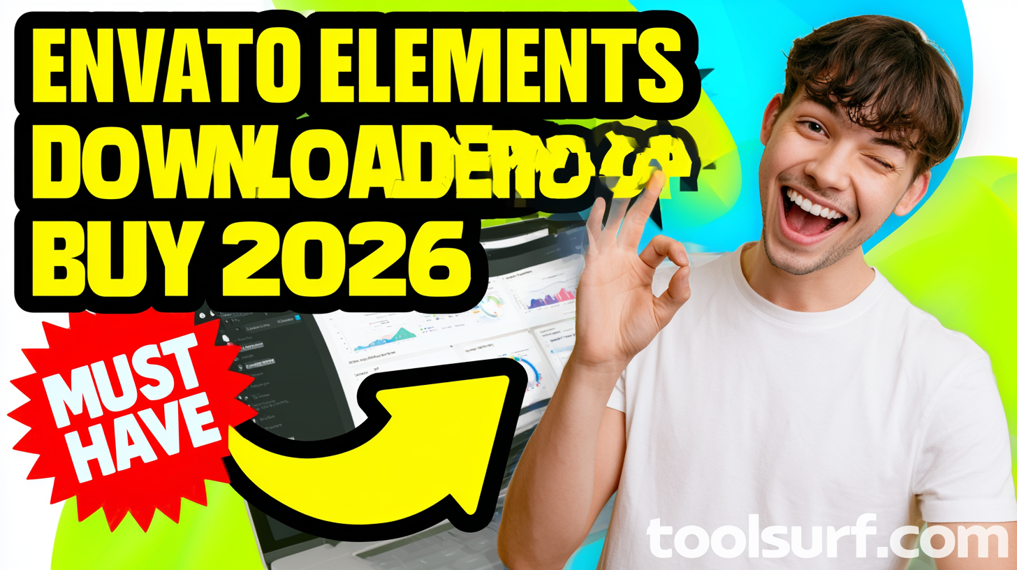 YouTube thumbnail style blog featured image, 16:9 landscape. Large bold yellow blocky text with blac