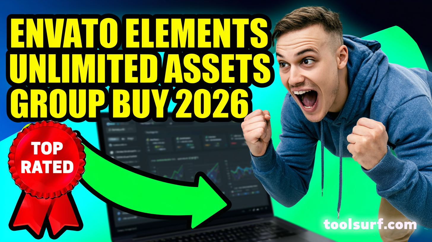 YouTube thumbnail style blog featured image, 16:9 landscape. Large bold yellow blocky text with blac