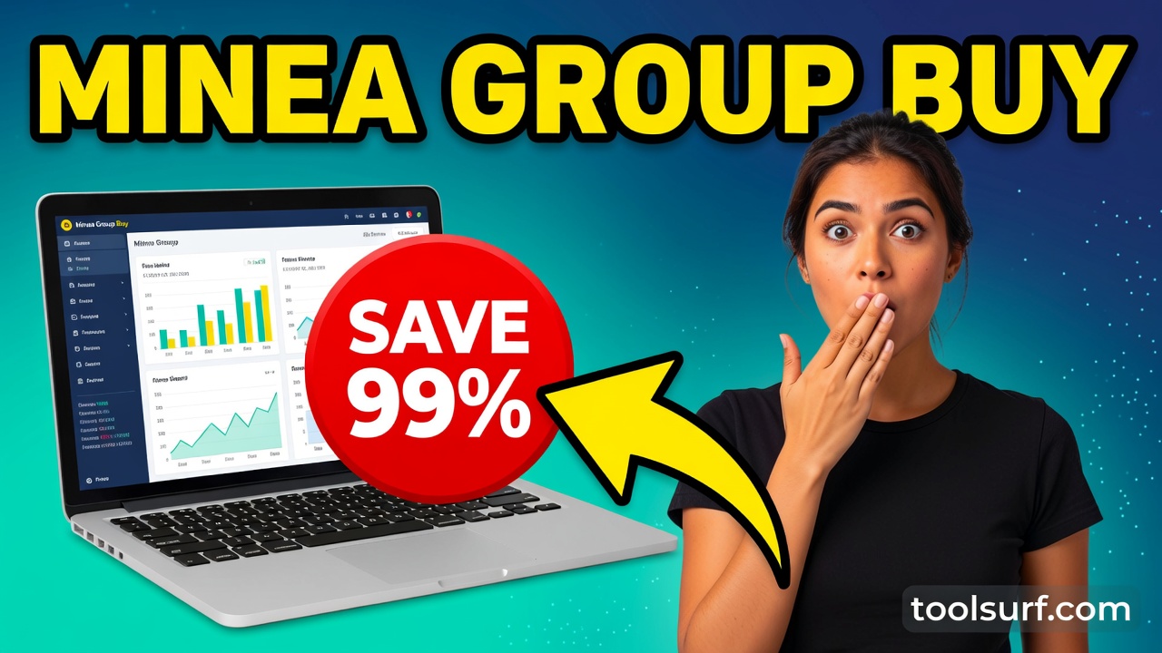 YouTube thumbnail style blog featured image, 16:9 landscape. Large bold yellow blocky text with blac