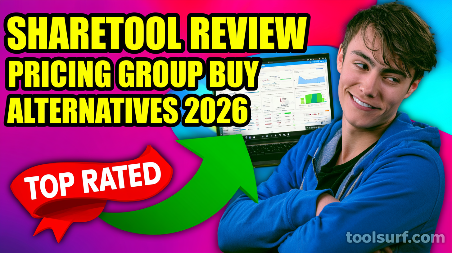 YouTube thumbnail style blog featured image, 16:9 landscape. Large bold yellow blocky text with blac