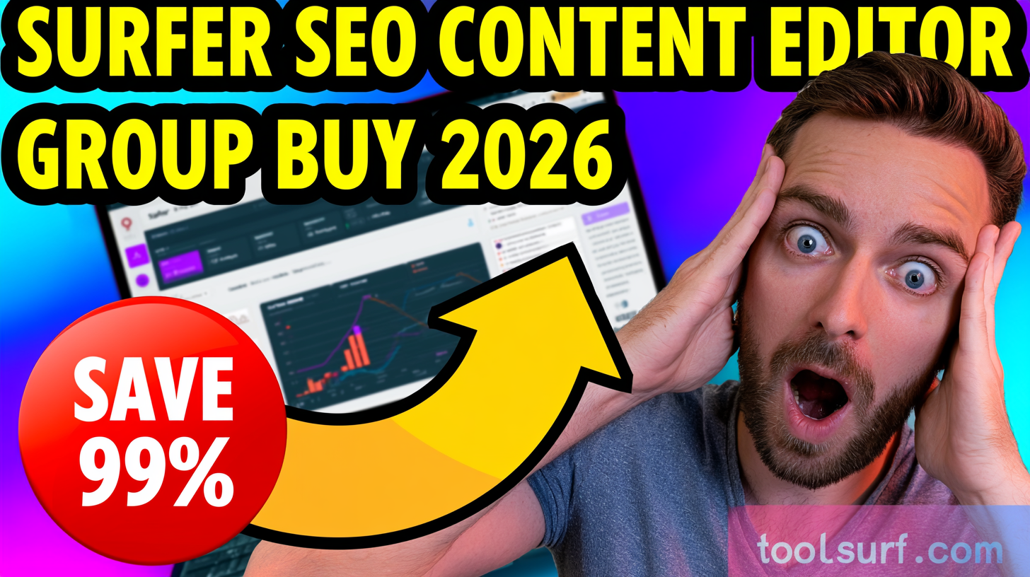 YouTube thumbnail style blog featured image, 16:9 landscape. Large bold yellow blocky text with blac