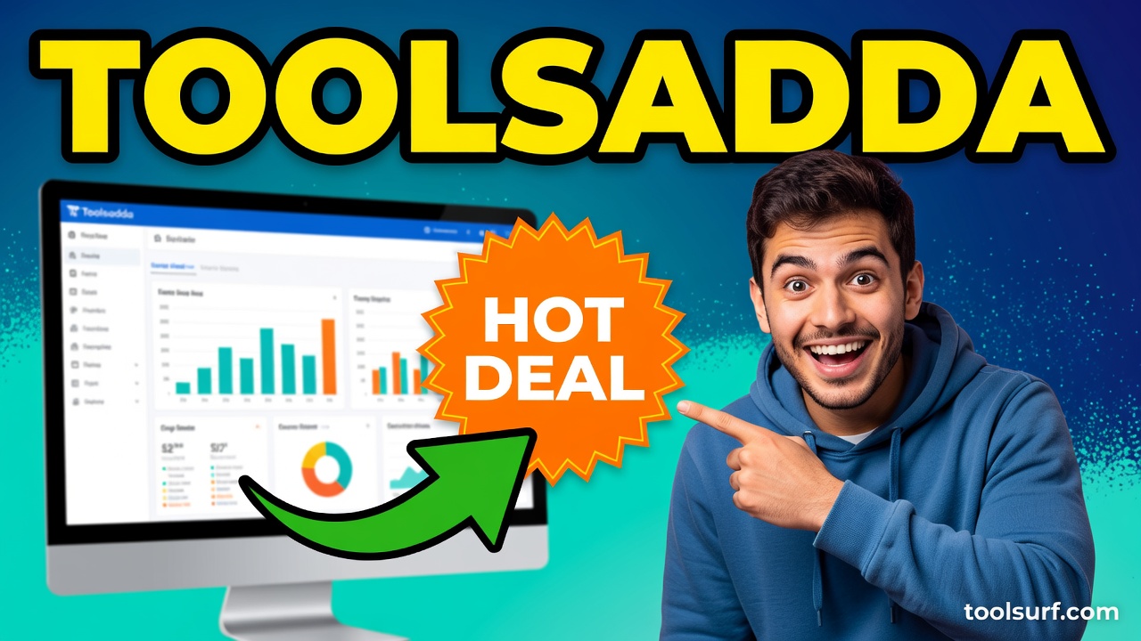YouTube thumbnail style blog featured image, 16:9 landscape. Large bold yellow blocky text with blac