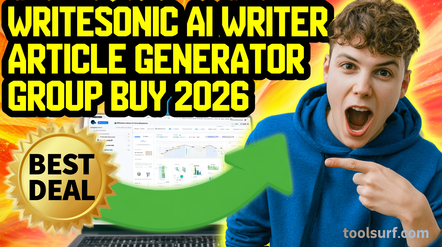YouTube thumbnail style blog featured image, 16:9 landscape. Large bold yellow blocky text with blac