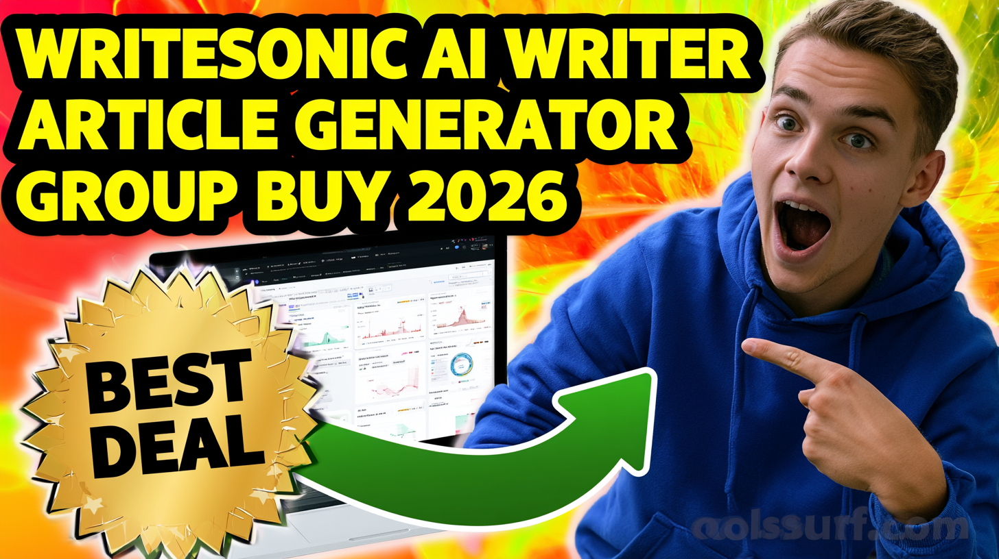 YouTube thumbnail style blog featured image, 16:9 landscape. Large bold yellow blocky text with blac