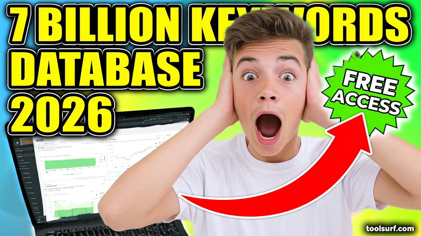 YouTube thumbnail style blog featured image, 16:9 landscape. Large bold yellow blocky text with blac