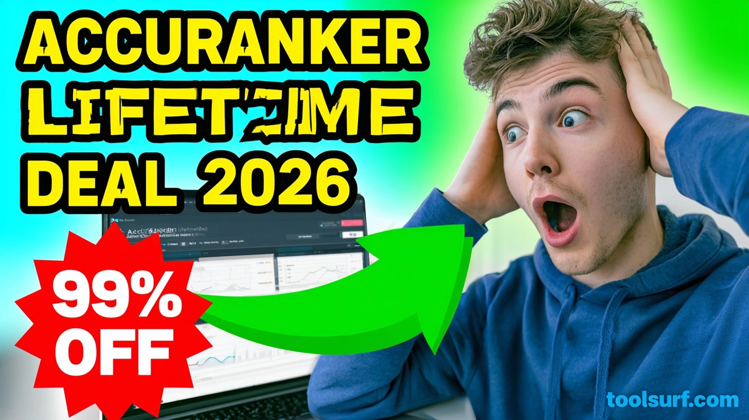 YouTube thumbnail style blog featured image, 16:9 landscape. Large bold yellow blocky text with blac