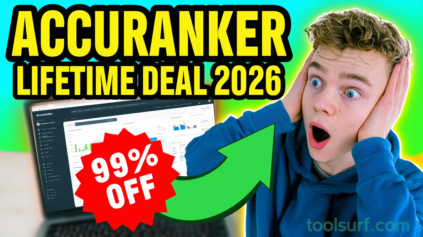 YouTube thumbnail style blog featured image, 16:9 landscape. Large bold yellow blocky text with blac