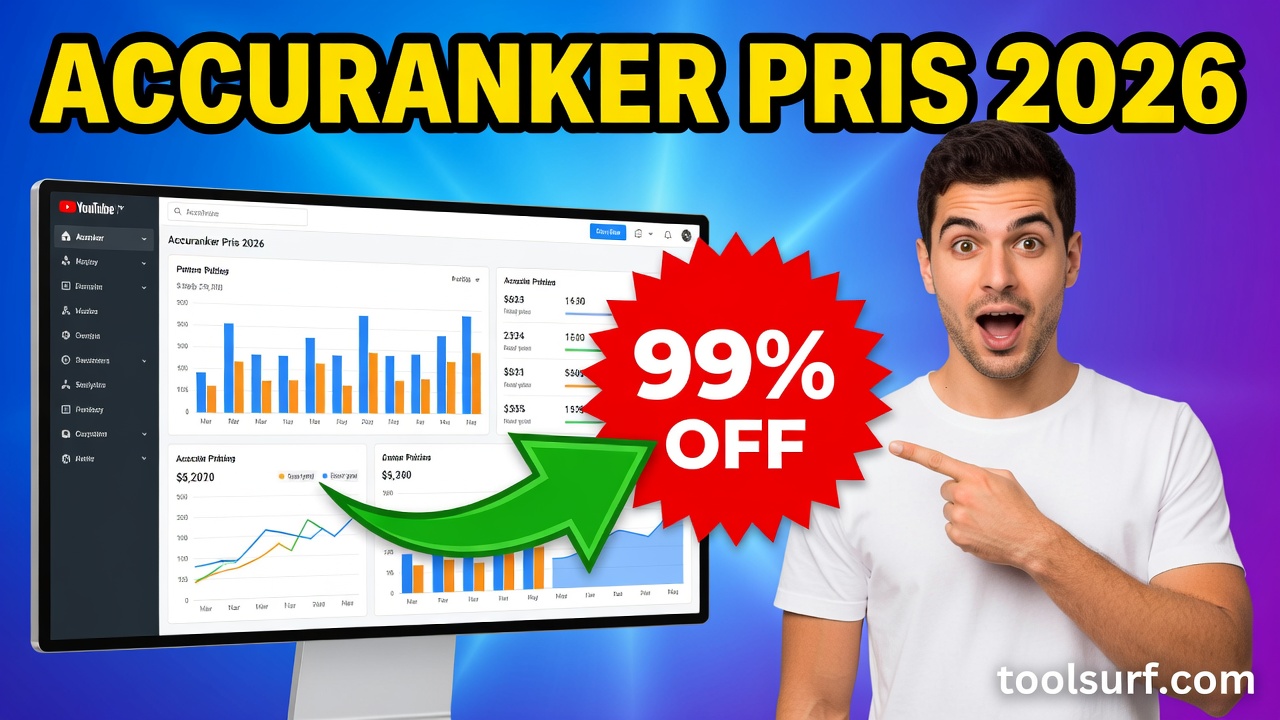 YouTube thumbnail style blog featured image, 16:9 landscape. Large bold yellow blocky text with blac