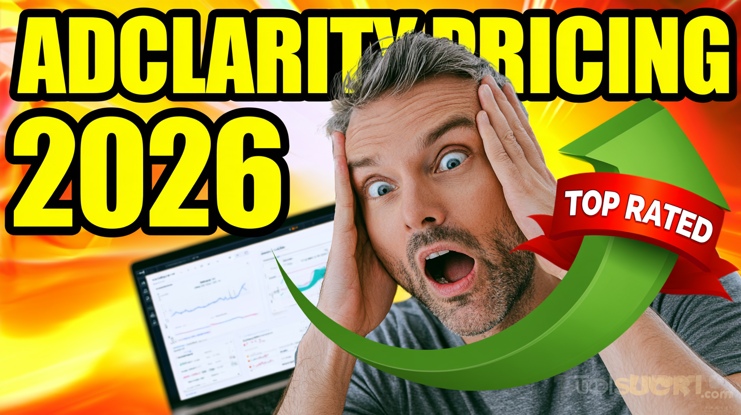 YouTube thumbnail style blog featured image, 16:9 landscape. Large bold yellow blocky text with blac
