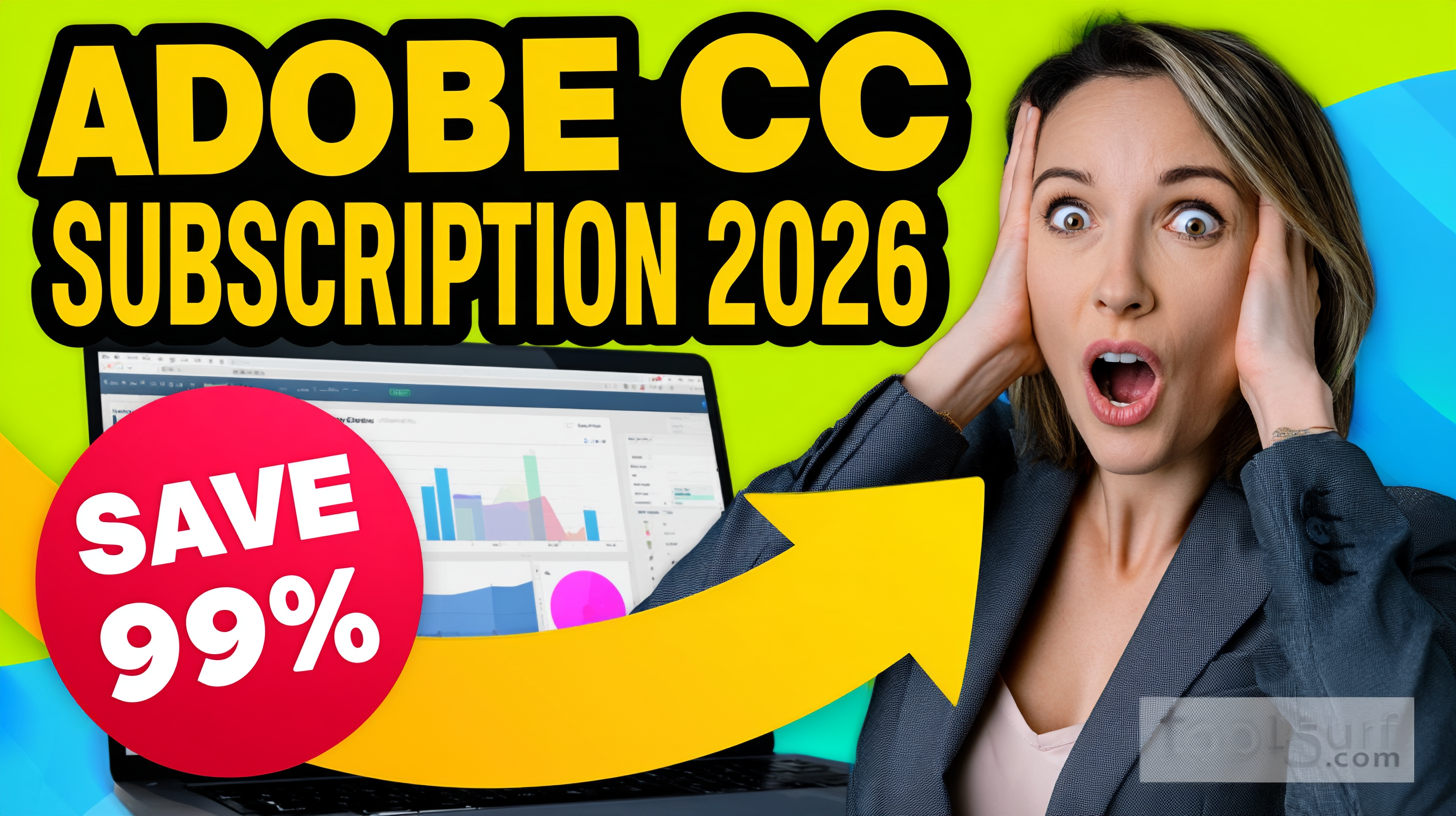 YouTube thumbnail style blog featured image, 16:9 landscape. Large bold yellow blocky text with blac