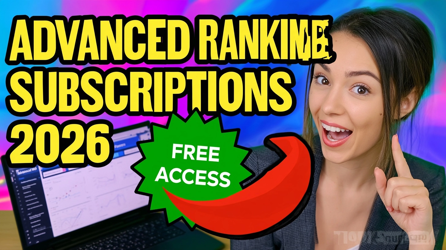 YouTube thumbnail style blog featured image, 16:9 landscape. Large bold yellow blocky text with blac