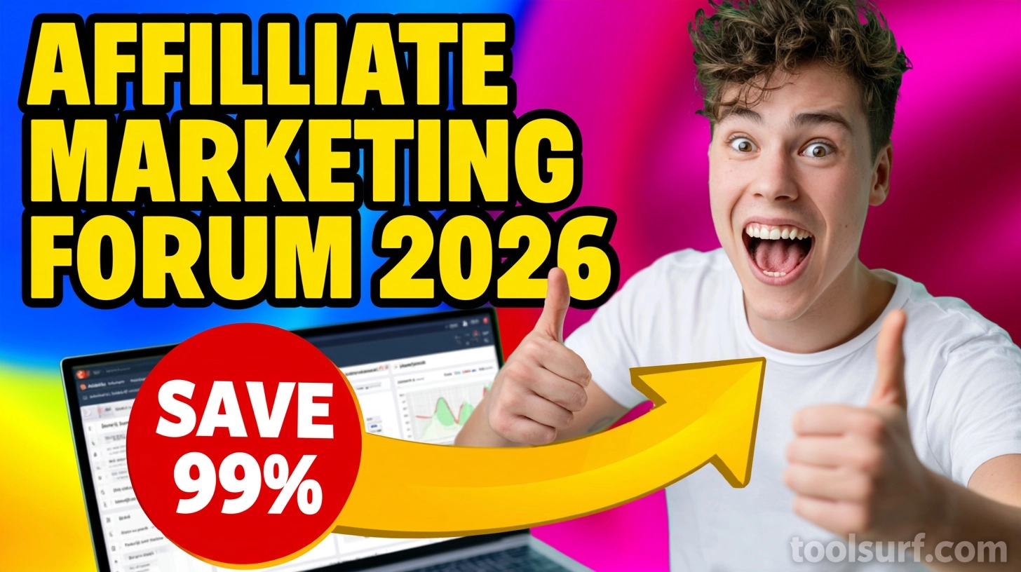YouTube thumbnail style blog featured image, 16:9 landscape. Large bold yellow blocky text with blac