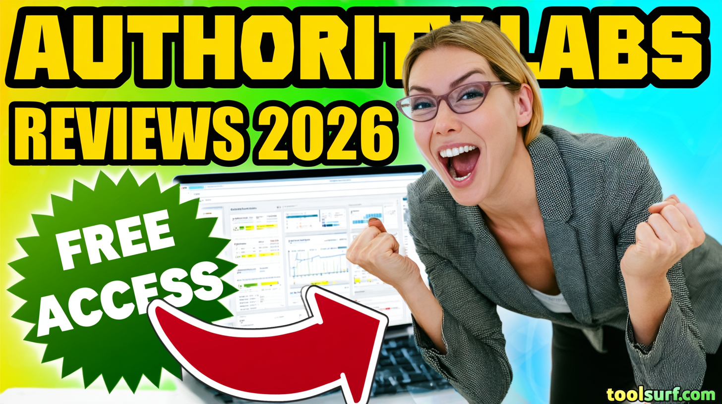 YouTube thumbnail style blog featured image, 16:9 landscape. Large bold yellow blocky text with blac
