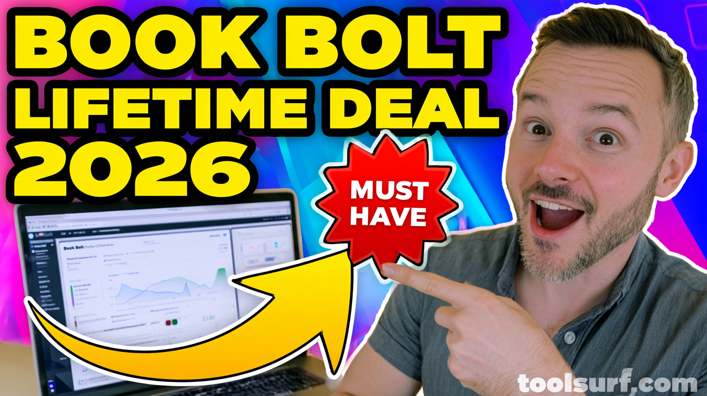 YouTube thumbnail style blog featured image, 16:9 landscape. Large bold yellow blocky text with blac
