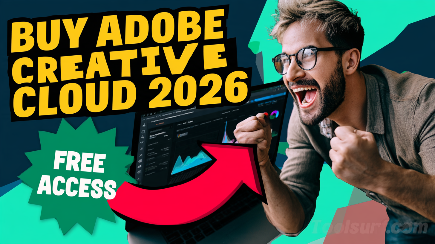 YouTube thumbnail style blog featured image, 16:9 landscape. Large bold yellow blocky text with blac