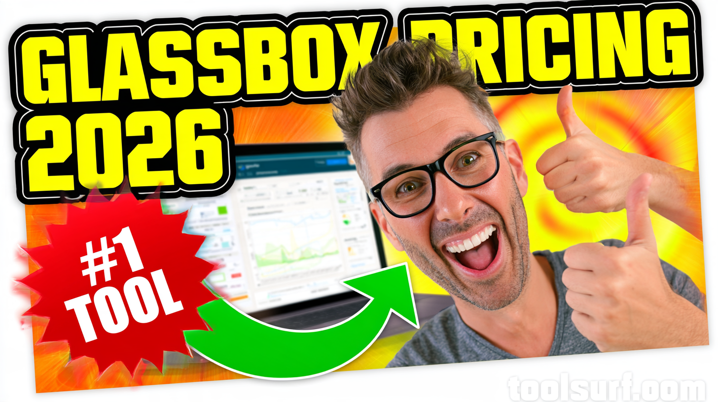 YouTube thumbnail style blog featured image, 16:9 landscape. Large bold yellow blocky text with blac