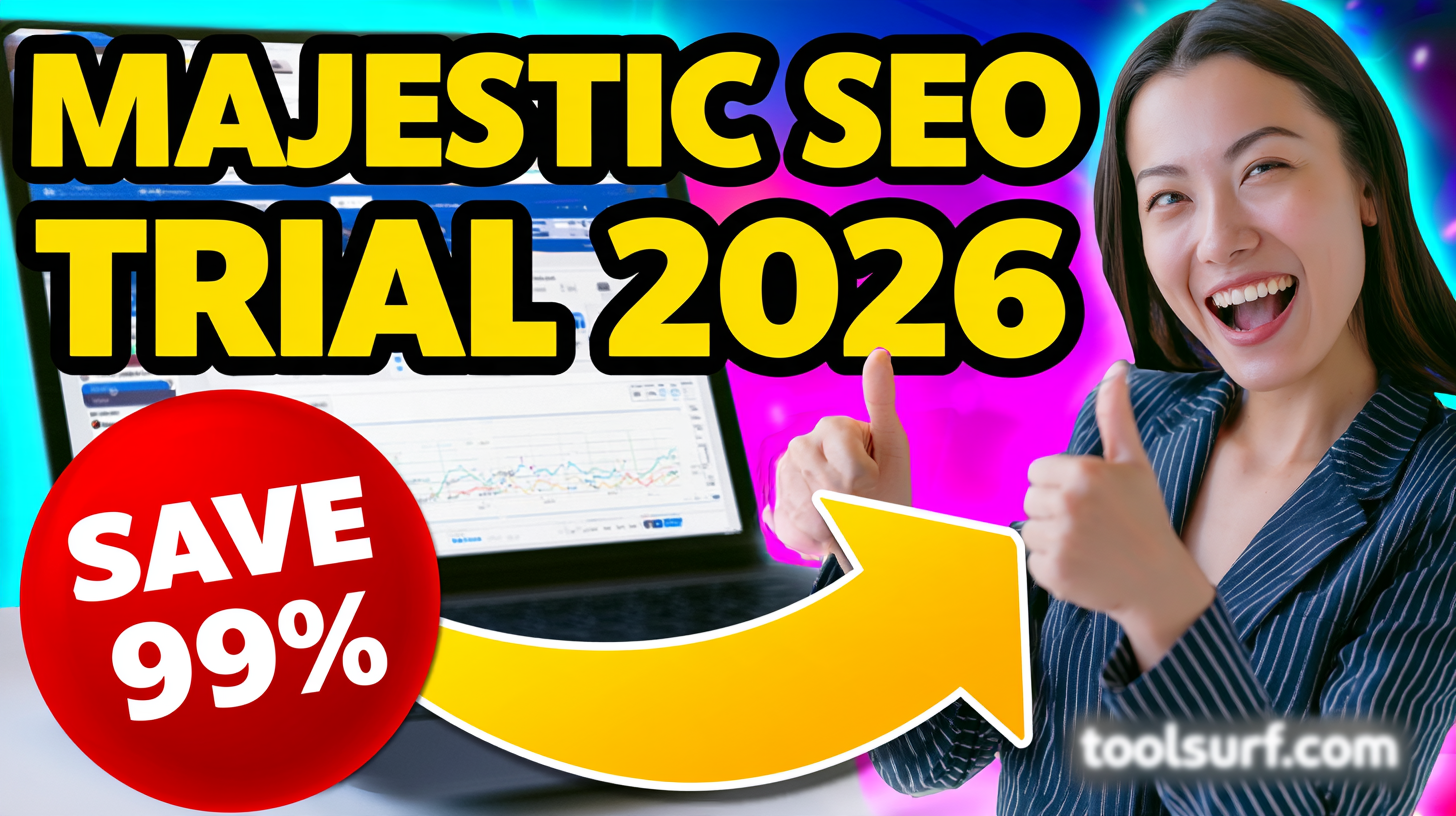 YouTube thumbnail style blog featured image, 16:9 landscape. Large bold yellow blocky text with blac