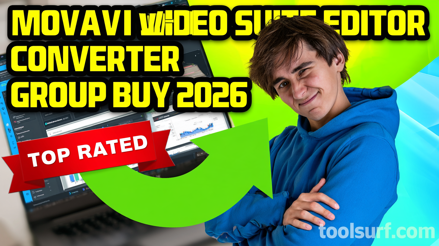 YouTube thumbnail style blog featured image, 16:9 landscape. Large bold yellow blocky text with blac