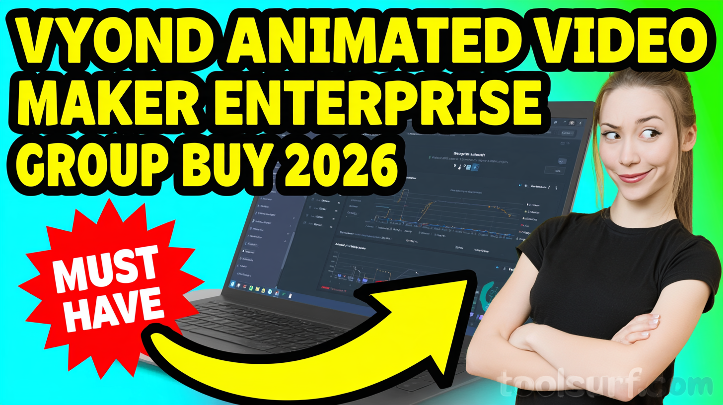 YouTube thumbnail style blog featured image, 16:9 landscape. Large bold yellow blocky text with blac